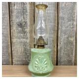 Plume and Atwood Opaque Green Pressed Glass Kerose