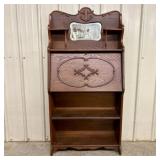 Antique Larkin-Style Oak Drop-Front Secretary Desk
