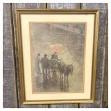 Paul Sawyier, The Street Peddler, Framed Print