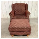 Lancer Inc. Traditional Wingback Armchair and Matc