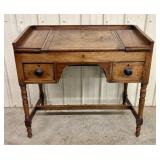Victorian Slant-Front Hardwood Schoolmaster
