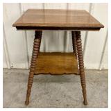 American Victorian Quartersawn Oak Square Parlor T