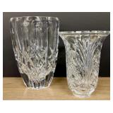 Two Contemporary 24% Lead Crystal Vases including