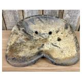 Vintage Cast Metal Pan-Style Tractor Seat with Piv