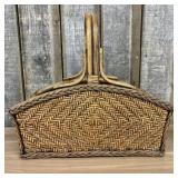 Mid-Century Modern Woven Rattan and Reed Magazine