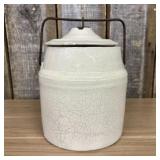 Antique Weir Style Stoneware Canning Jar with Meta