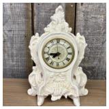 Vintage Lanshire Electric Ceramic Mantel Clock in