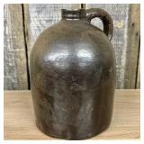 Antique American One Gallon Brown Albany Slip Ston