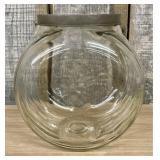 Vintage Ribbed Glass Kitchen Cabinet Jar in the St