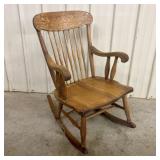 American Quartersawn Tiger Oak Windsor Style Rocki