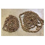 Two Heavy-Duty Grade 43 Steel Transport Chains wit