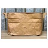 Antique Copper Wash Boiler Utility Tub with Wood H