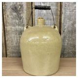 Antique American Stoneware Shoulder Jug with Wire