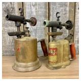 A Pair of Otto Bernz Co. Brass Gasoline Blowtorche