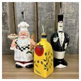 A Trio of Contemporary Ceramic Figural and Decorat