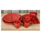 Noble Excellence Candy Apple Red Glazed Ceramic 9