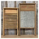 Two Vintage American Washboards including Mother H