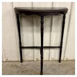 Colonial Revival Spindle-Turned Wood Demilune Cons