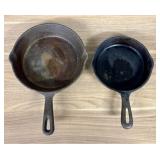 A Pair of Vintage American Cast Iron Skillets