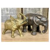 Two Elephant Figurines including a Still Bank and