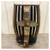 Repurposed Jim Beam Bourbon Barrel Three Tier Shel