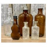 A Collection of Assorted Vintage Clear and Amber G