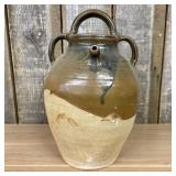 19th Century French Three-Handle Glazed Stoneware
