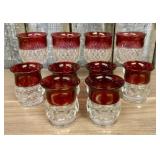 A Ten-Piece Collection of American Ruby Flashed Pr