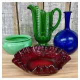 An Assortment of Vintage Decorative Glassware