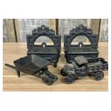 A Set of Four Miniature Cast Iron Toys and Decorat
