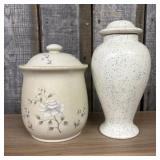 Two Ceramic Lidded Vessels Including a Southampton