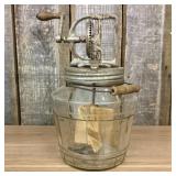 Antique Dazey Hand Cranked Glass Jar Butter Churn