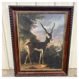 Large Framed Decorative Print After Jean-Baptiste
