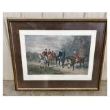 Large Framed English Fox Hunting Print, A Real Goo