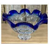 Attributed to Shannon Crystal Cobalt Blue Art Glas