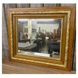 Antique Oak and Gilt Composition Rectangular Wall