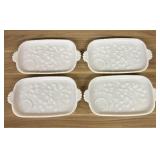 A Set of Four MacBeth-Evans Dogwood Pattern Milk G