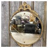 Wolf Blitz Rococo Revival Gilt Oval Wall Mirror wi