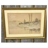 Paul Sawyier, Morning Moon, Limited Edition Print
