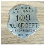 World War II Boston Police Department Air Raid War