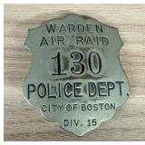 WWII City of Boston Police Department Air Raid War