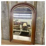 19th Century Arched Wood Wall Mirror with Gilt Lin
