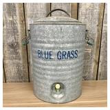 Vintage Belknap Blue Grass 5 Gallon Galvanized Met