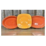 A Trio of Homer Laughlin Fiesta Ceramic Platters