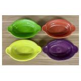 A Set of Seven Homer Laughlin Fiesta Individual Ov
