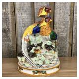 Fitz and Floyd Autumn Bounty Ceramic Pheasant Pair