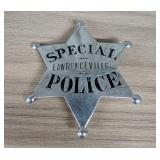 Obsolete Lawrenceville Special Police Nickel-Plate