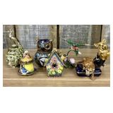 Collection of Seven Contemporary Enameled and Jewe
