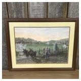 Bob Dale Green Rural Farming Scene Color Offset Li