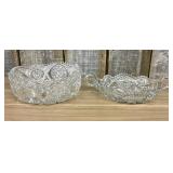 Two Pieces of American Brilliant Period Cut Glass